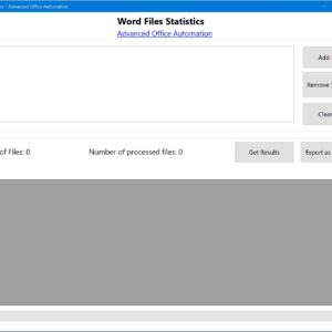 Word Files Statistics (Windows only)